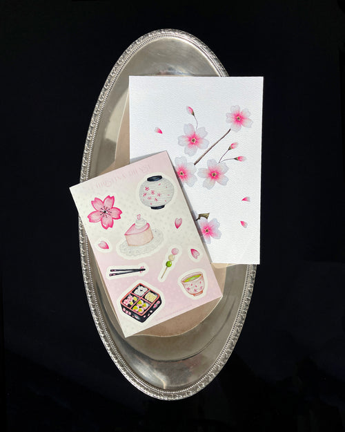 March Mail Club: Floral art print with a sticker and letter