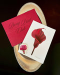February Mail Club: Floral art print with a sticker and matching red envelope