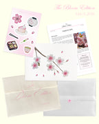 March Mail Club: Floral art print with sticker and letter, matching butter yellow envelope